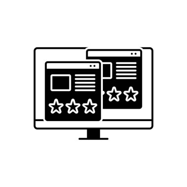 Kullanılabilirlik değerlendirme için katı siyah simgesi