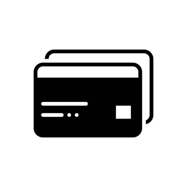  Atm kartları için katı siyah simgesi