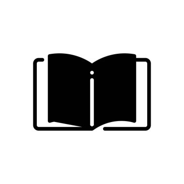  Defter tutma katı siyah simgesi
