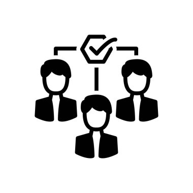  Takım motivasyon için katı siyah simgesi