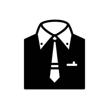  Erkek giyim gömlek katı siyah simgesi