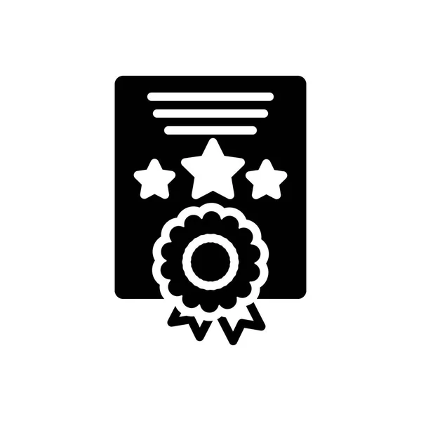 Solides Schwarzes Symbol Für Das Diplom — Stockvektor
