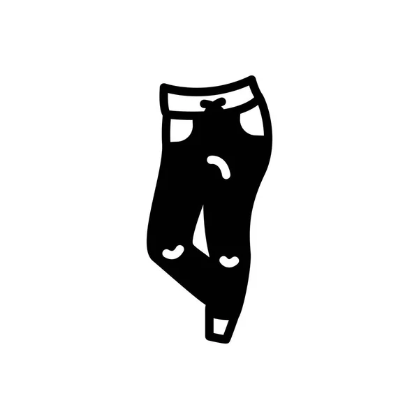 Solides Schwarzes Symbol Für Hosen — Stockvektor