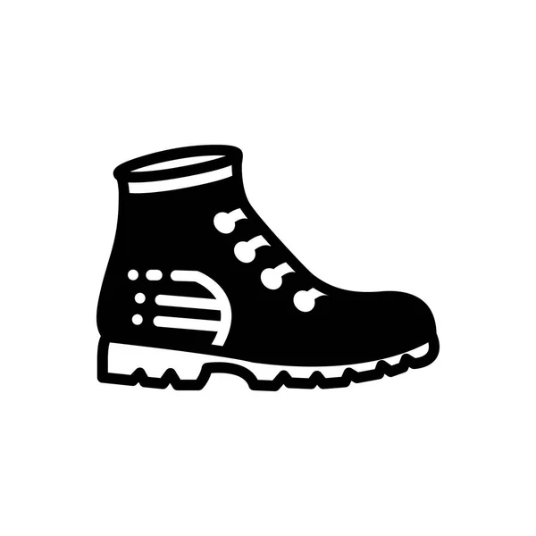 Solide Schwarze Symbol Für Stiefel Schuhe — Stockvektor