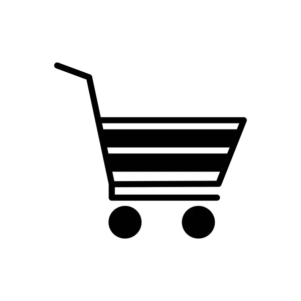 Solides Schwarzes Symbol Für Den Warenkorb Kauf — Stockvektor