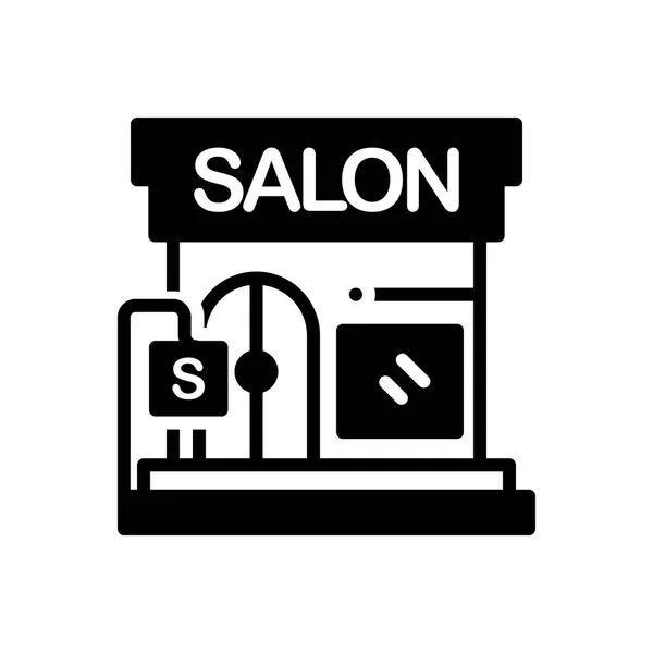 Icône Noire Solide Pour Salon Beauté — Image vectorielle