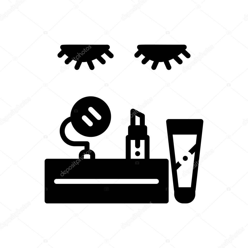  Solid black Icon for cosmetics makeup