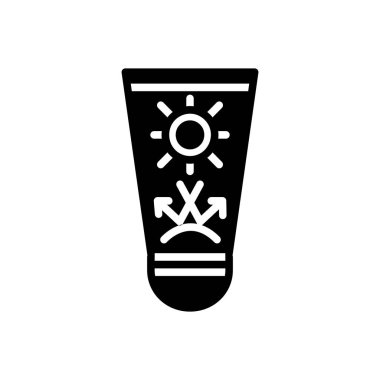  Güneş koruma katı siyah simgesi  