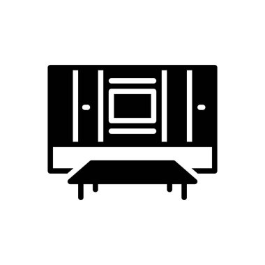  İç tasarımcı için katı siyah simgesi