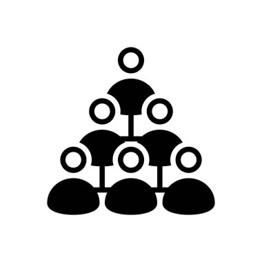  Pazarlama yönetimi için sağlam siyah simgesi