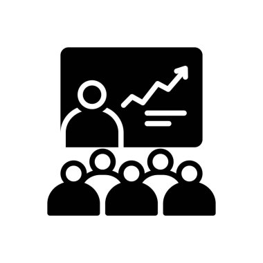  Eğitim öğrenme için katı siyah simgesi