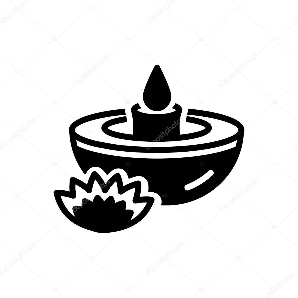  Solid black Icon for candles flame