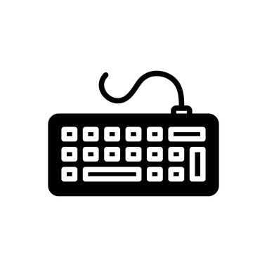 Keyboard clavier için katı siyah simgesi