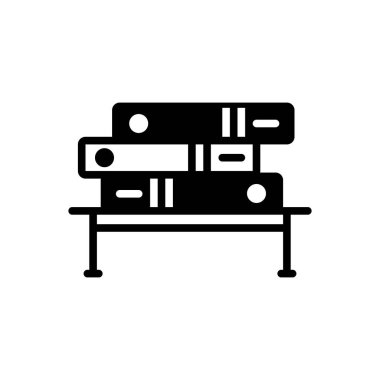 Kaynakça kitaplar için katı siyah simgesi