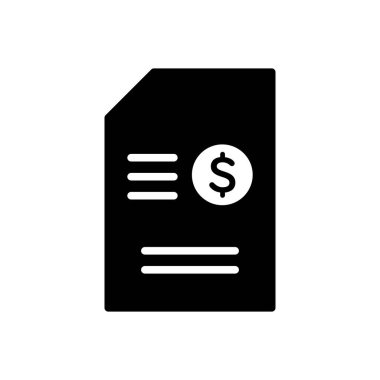 İçeriği para kazanma için katı siyah simgesi