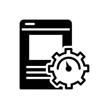 Sayfa Optimizasyonu için katı siyah simgesi