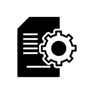İçerik yönetimi için sağlam siyah simgesi