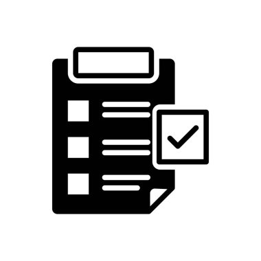 Dizin sunulması için katı siyah simgesi