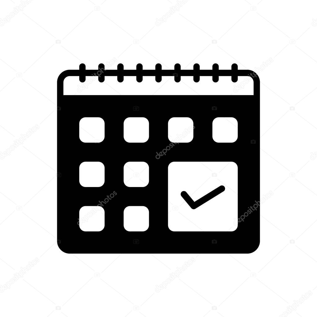 Solid black Icon for adherence compliance