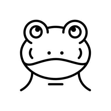 Kurbağa için satırı siyah simgesi 