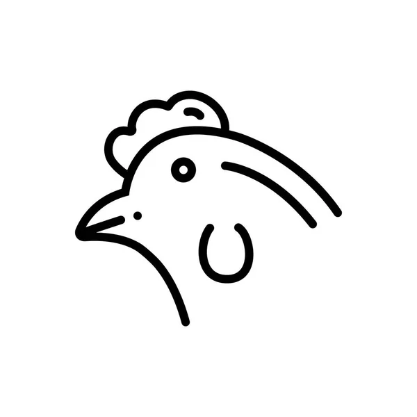 Linie Schwarzes Symbol Für Vogel — Stockvektor