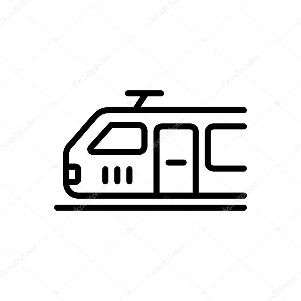 Line black Icon for electric engine