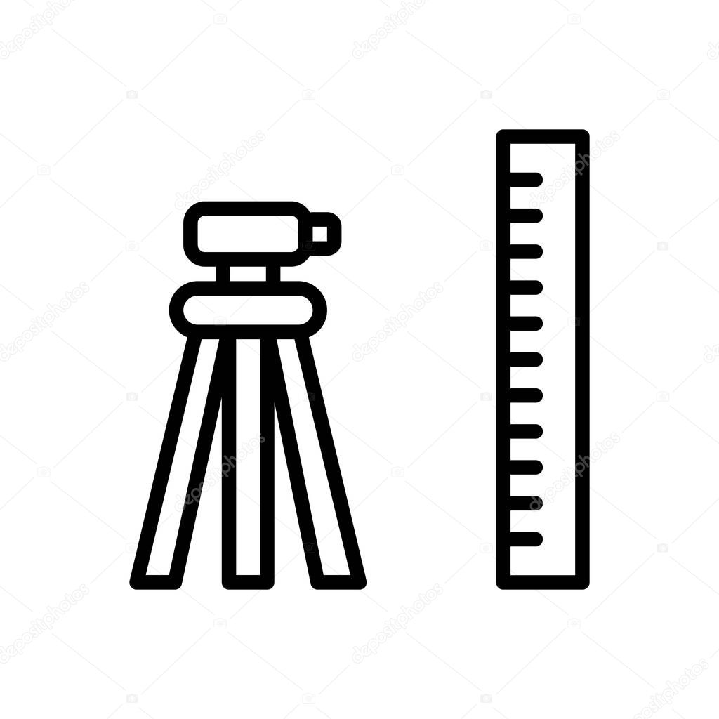 Black line icon for screw ,hardware
