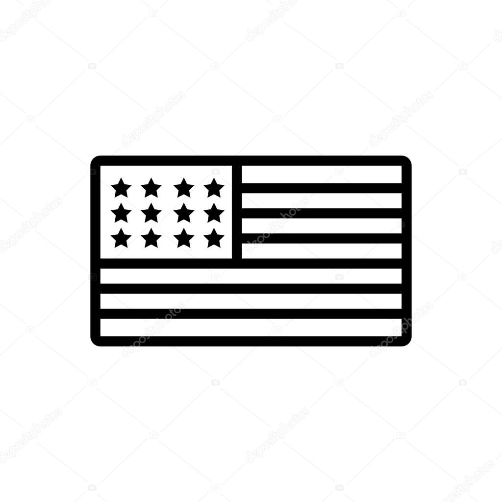 Black line icon for reminder,electronic