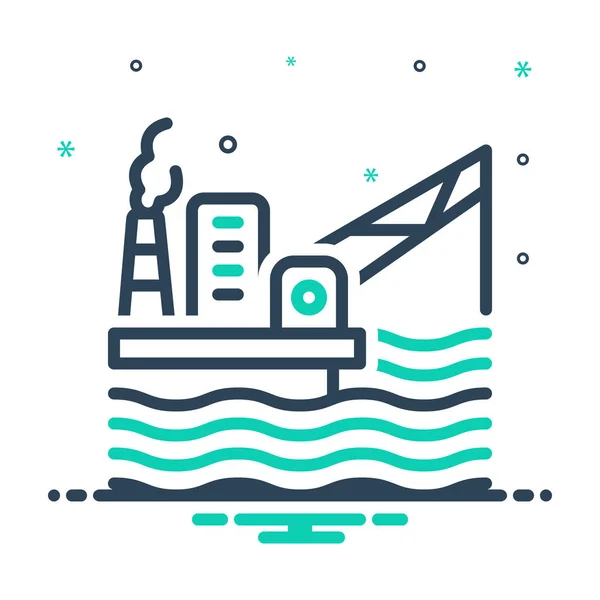 Oil Platform — Stock Vector