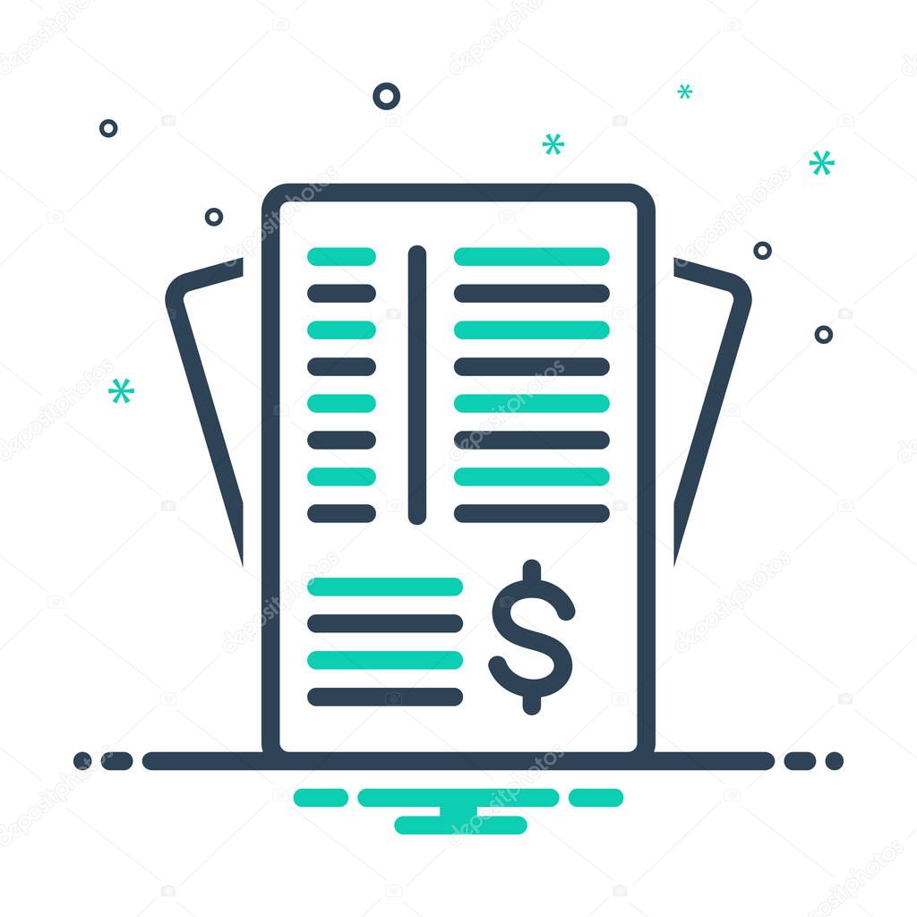 Mix color icon for money flow,cash,recycle