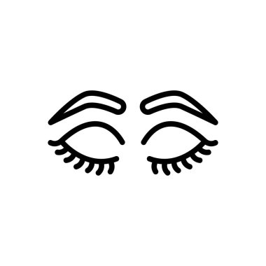 Kirpikli Ve Kaşlı Kapalı Gözler