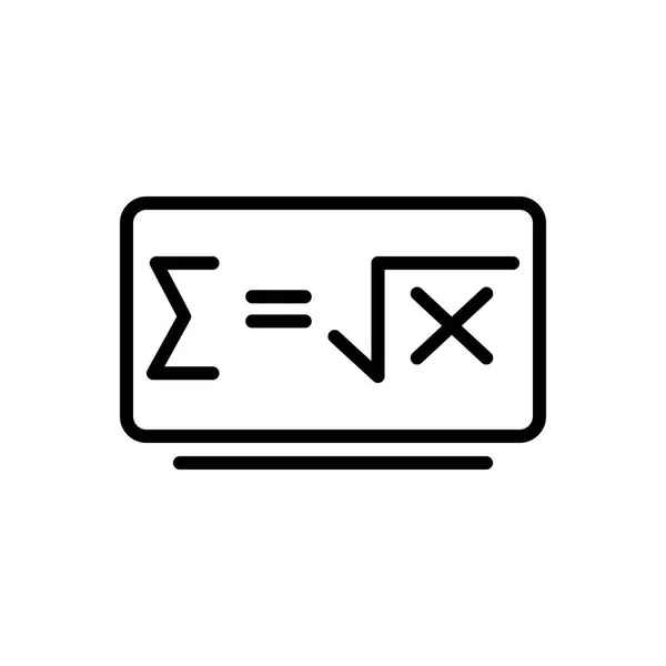 Formula matematica — Vettoriale Stock