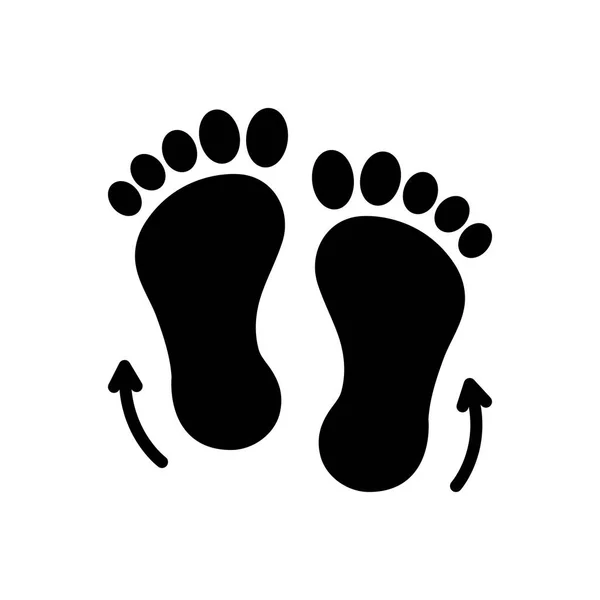 Footprints Direction Sketch — Stock Vector