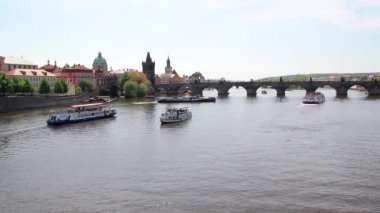 Charles Bridge Over Vltava Nehri Prag Çek Cumhuriyeti