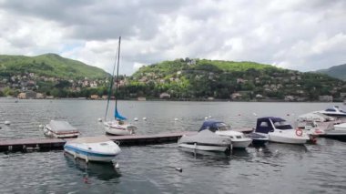 gemilerde lake como, İtalya