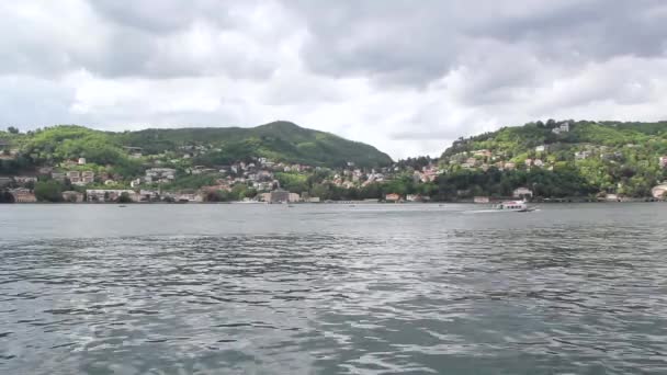 Paisagem com Lago de Como Lombardia, Itália — Vídeo de Stock