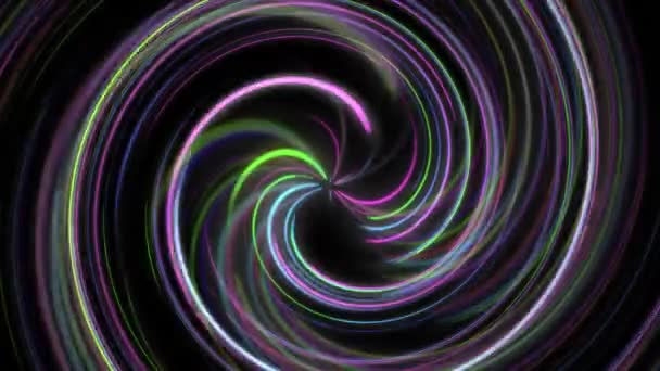 Increíble abstracto colorido espiral fondo. Luces de neón. CGI — Vídeo de stock