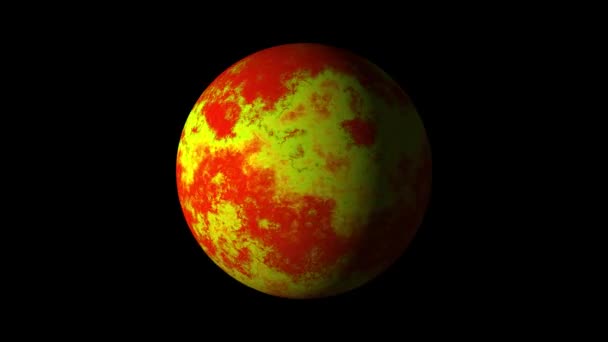 Planète ou étoile jaune rouge colorée abstraite. alpha mat 