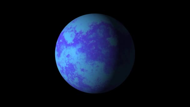 Planète ou étoile bleue colorée abstraite. alpha mat 
