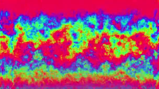 惊人的精彩多彩的频谱抽象五颜六色的火波。移动背景图案或纹理。运动动态图形元素。4k — 图库视频影像