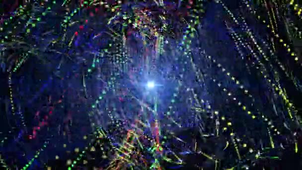 Hermoso y colorido bolas abstractas movimiento con luz. Resumen Antecedentes — Vídeos de Stock