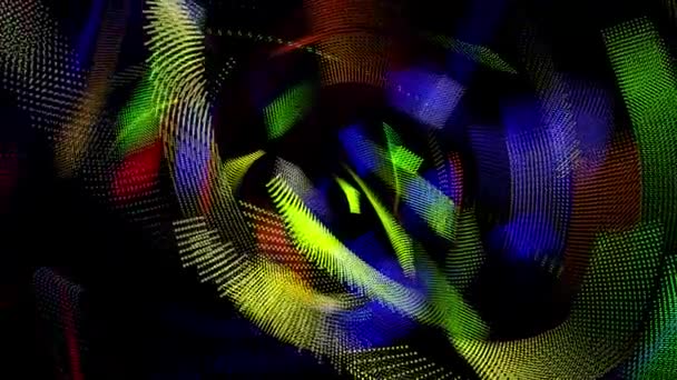 Hermoso y colorido abstracto puntos movimiento. Resumen Antecedentes — Vídeo de stock