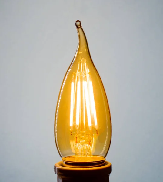 Декоративная Антикварная Лампочка Стиле Эдисон Подсветкой — стоковое фото