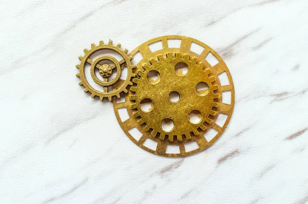 Two Gears Motion Symbolic Inspiration Metaphor Concept — Stock Photo, Image