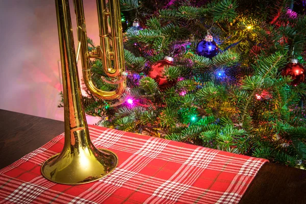 트럼펫 크리스마스 — 스톡 사진