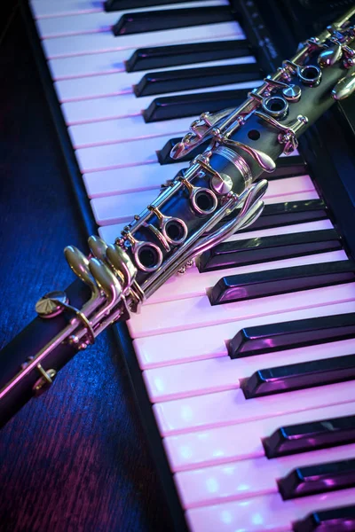 Performance Klarinette Klaviertastatur — Stockfoto