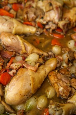 Fransız Coq Au Vin tavuk