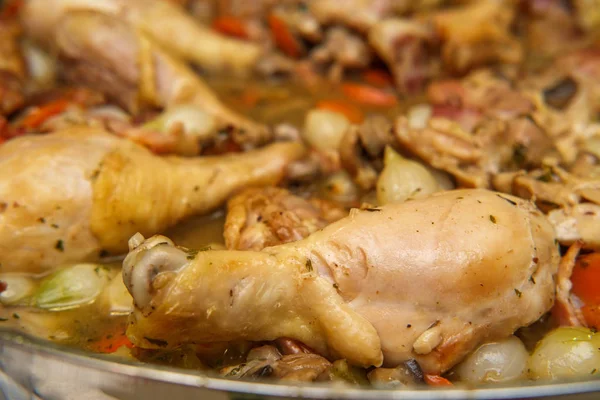 French Coq Au Vin Chicken — Stock Photo, Image