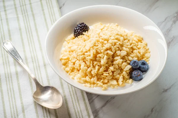 Puffed Rice Breakfast Cereal — Stock Photo, Image