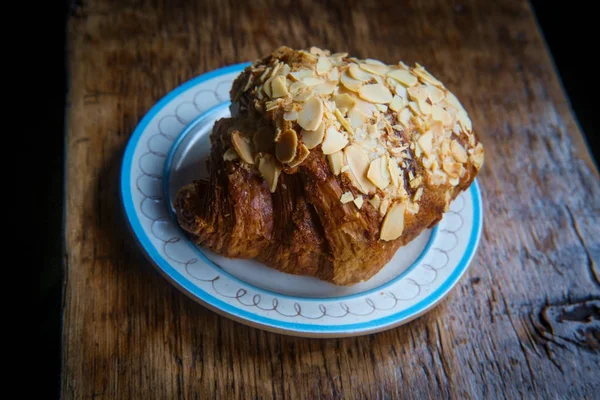 Fresh Rustic Almond Croissant — Stock Photo, Image
